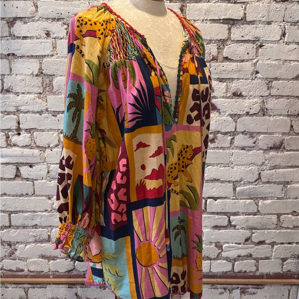 FARM Rio Tropical Patchwork Tunic XS - Picture 3 of 6